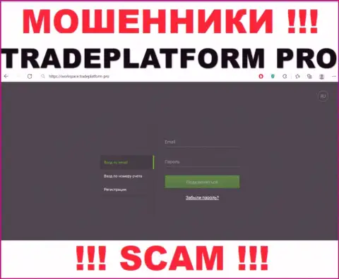 TradePlatform Pro - интернет-портал TradePlatform Pro, на котором с легкостью возможно загреметь в капкан этих обманщиков