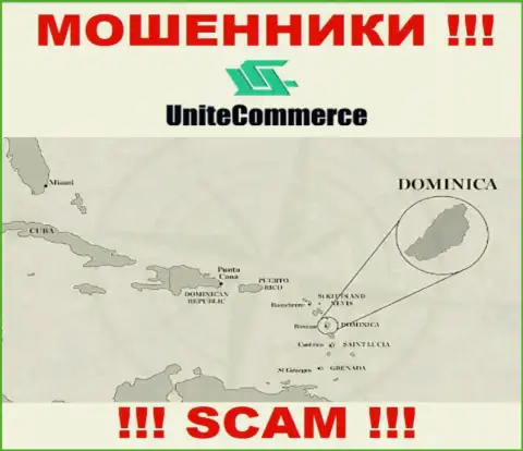 UniteCommerce пустили свои корни в оффшорной зоне, на территории - Commonwealth of Dominica
