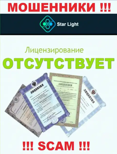У компании StarLight 24 не имеется разрешения на осуществление деятельности в виде лицензии - это МОШЕННИКИ