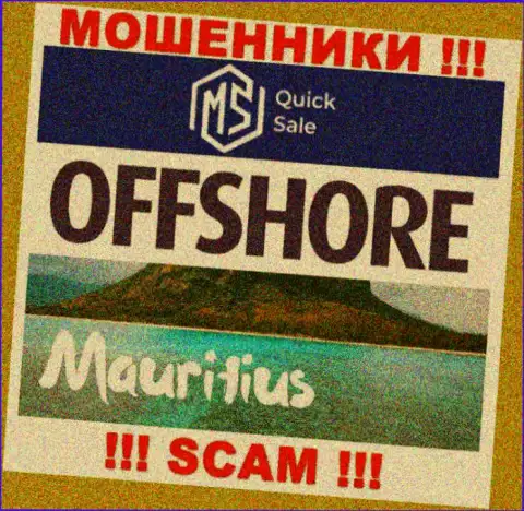 MS Quick Sale базируются в оффшоре, на территории - Mauritius