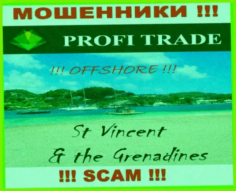 Находится контора Профи Трейд в оффшоре на территории - St. Vincent and the Grenadines, МОШЕННИКИ !