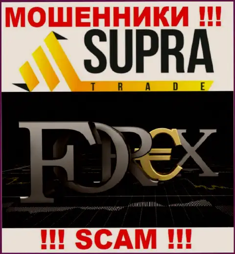 Не советуем доверять финансовые средства Супра Трейд, поскольку их область работы, Forex, развод