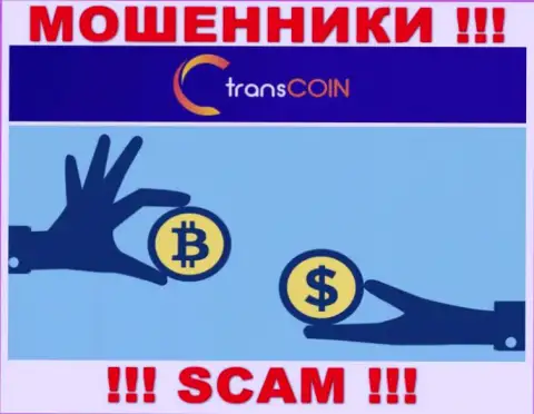 Взаимодействуя с TransCoin, рискуете потерять все денежные активы, так как их Криптовалютный обменник - это надувательство