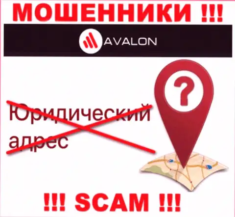 Узнать, где официально зарегистрирована компания АвалонСек Ком нереально - информацию о адресе не разглашают