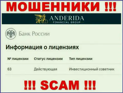 ООО Финплан говорят, что имеют лицензию от Центробанка России (данные с сайта мошенников)