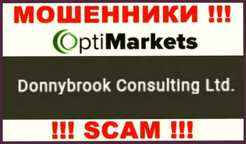 Мошенники Опти Маркет написали, что Donnybrook Consulting Ltd владеет их лохотронным проектом