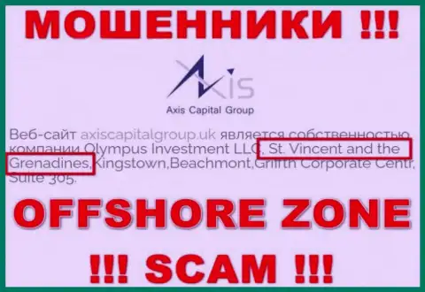 Axis Capital Group - это internet обманщики, их место регистрации на территории St. Vincent and the Grenadines