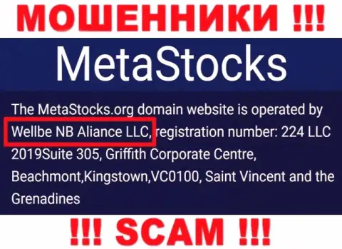 Юр лицо компании MetaStocks Org - это Wellbe NB Aliance LLC, инфа позаимствована с портала
