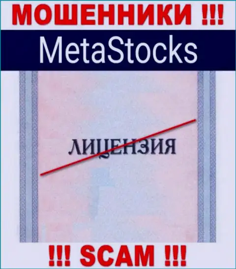 На сайте организации MetaStocks не опубликована информация о ее лицензии, по всей видимости ее НЕТ