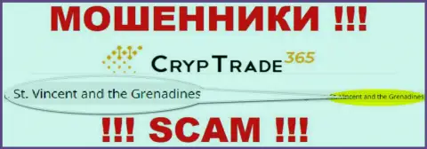На онлайн-ресурсе CrypTrade365 сказано, что они зарегистрированы в оффшоре на территории St. Vincent and the Grenadines