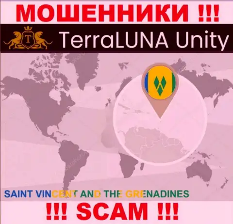 Официальное место регистрации internet аферистов TerraLuna Unity - Saint Vincent and the Grenadines