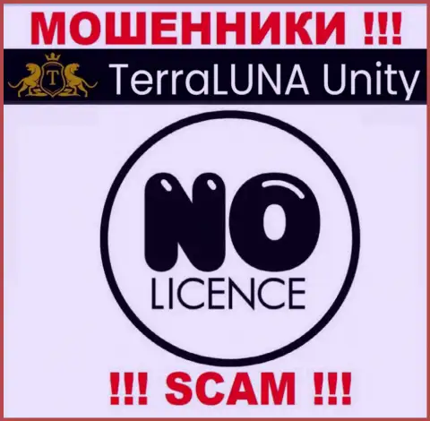 Ни на сайте TerraLuna Unity, ни в глобальной сети internet, данных о лицензии данной организации НЕТ
