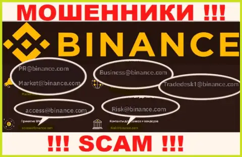 Довольно-таки опасно общаться с интернет мошенниками Бинансе Ком, даже через их e-mail - обманщики