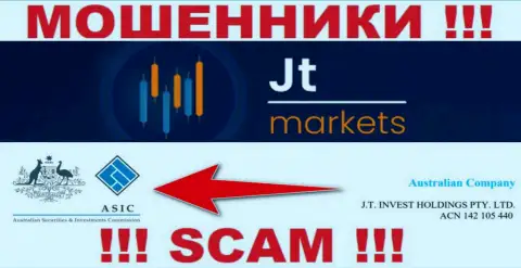 JTMarkets Com прикрывают свою незаконную деятельность проплаченным регулирующим органом - ASIC