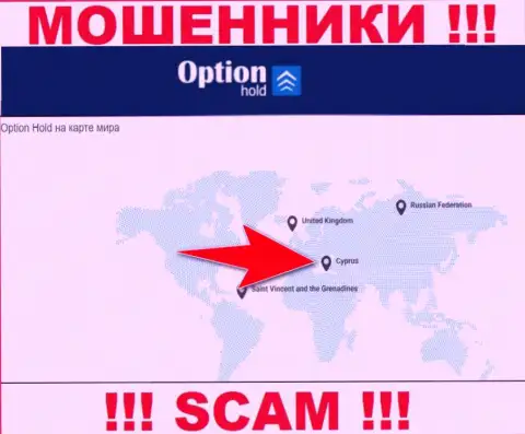 OptionHold - это интернет-мошенники, имеют офшорную регистрацию на территории Cyprus