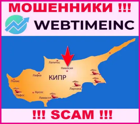 Организация Web Time Inc - это internet мошенники, обосновались на территории Nicosia, Cyprus, а это офшорная зона