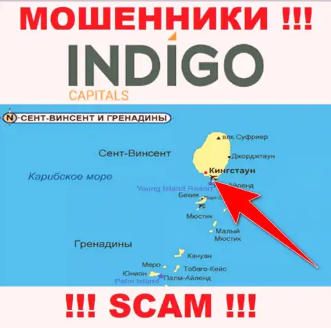 Мошенники IndigoCapitals базируются на офшорной территории - Kingstown, St Vincent and the Grenadines