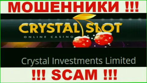 Контора, которая управляет мошенниками Crystal Slot - Crystal Investments Limited