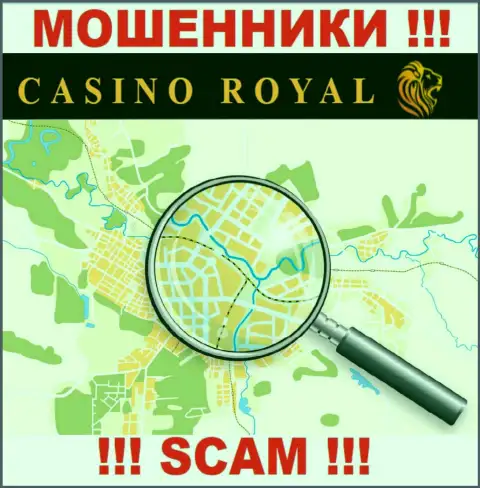 RoyallCassino не представляют свой адрес регистрации и поэтому оставляют без денег клиентов без последствий