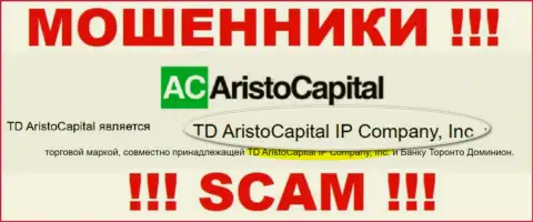 Юридическое лицо мошенников TD AristoCapital IP Company, Inc это TD AristoCapital IP Company, Inc, инфа с веб-ресурса воров