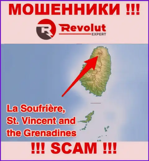 Организация RevolutExpert - это интернет-кидалы, пустили корни на территории St. Vincent and the Grenadines, а это оффшор