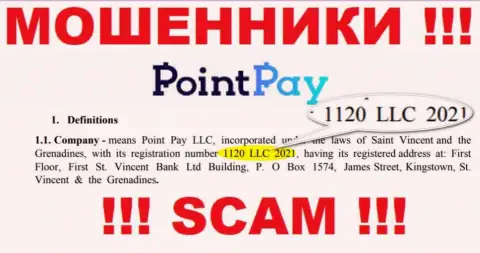 1120 LLC 2021 - это регистрационный номер интернет мошенников PointPay Io, которые НЕ ОТДАЮТ ОБРАТНО СРЕДСТВА !