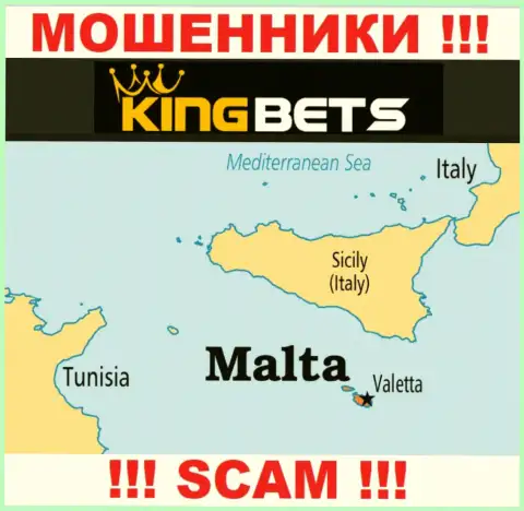 KingBets - это интернет-мошенники, имеют оффшорную регистрацию на территории Malta
