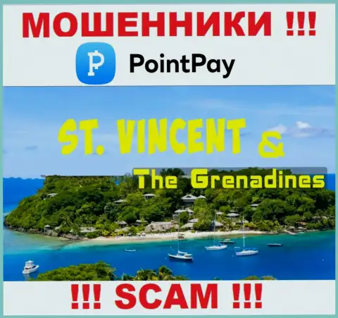 PointPay сообщили на своем ресурсе свое место регистрации - на территории Кингстаун, Сент-Винсент и Гренадины