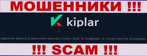 Юридический адрес регистрации мошенников Kiplar в оффшоре - Beachmont Business Centre, Suite 76, Kingstown, St. Vincent and the Grenadines, представленная инфа предложена на их официальном сайте