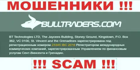 Bull Traders - это МОШЕННИКИ, регистрационный номер (23345 IBC 2016) этому не препятствие