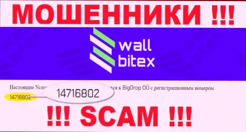 В глобальной сети действуют мошенники WallBitex !!! Их номер регистрации: 14716802