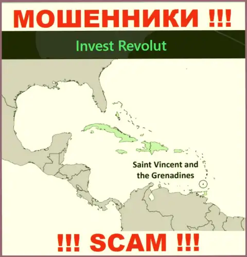 Инвест Револют базируются на территории - Kingstown, St Vincent and the Grenadines, избегайте сотрудничества с ними
