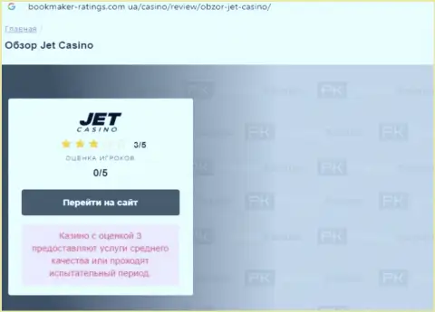 JetCasino - это бесспорно МОШЕННИКИ !!! Обзор компании