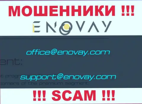 Е-мейл, который интернет-мошенники ЭноВей Ком опубликовали на своем официальном информационном сервисе