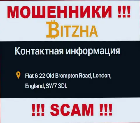 Доверять сведениям, что Bitzha24 Com указали у себя на сайте, касательно адреса регистрации, не советуем