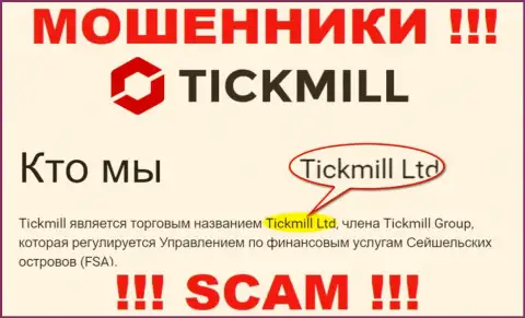 Опасайтесь internet мошенников Tick Mill - присутствие информации о юридическом лице Tickmill Group не сделает их честными