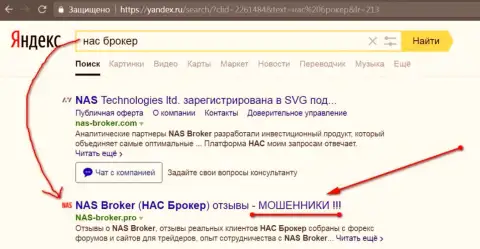 Первые 2-е строчки Yandex - NAS Technologies Ltd лохотронщики!!!